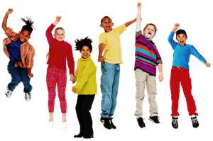 Children jumping 
